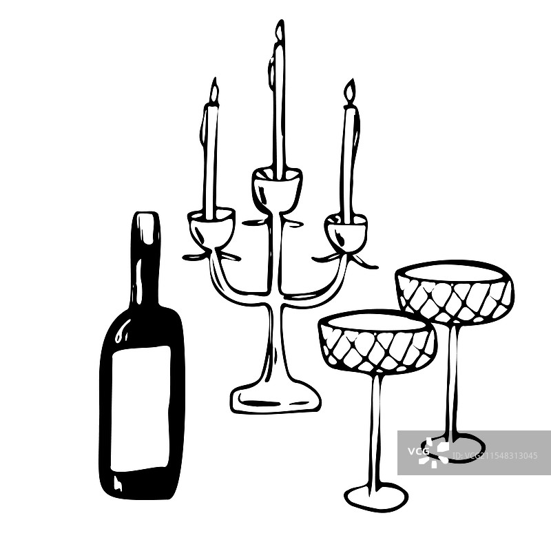 极简手绘线条艺术图片素材