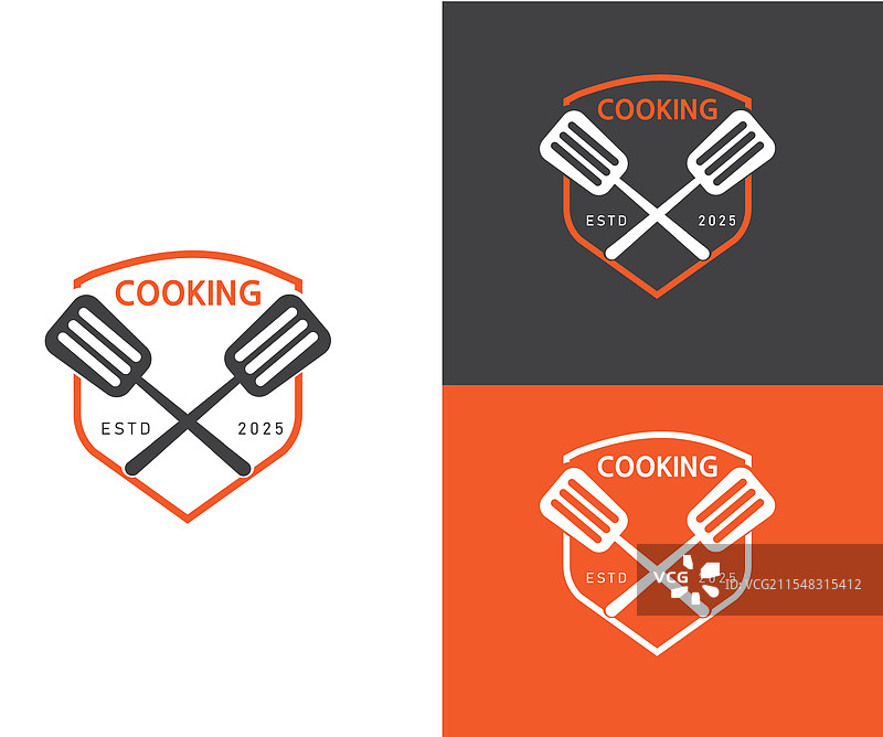 烹饪徽章铲子logo设计图像图片素材