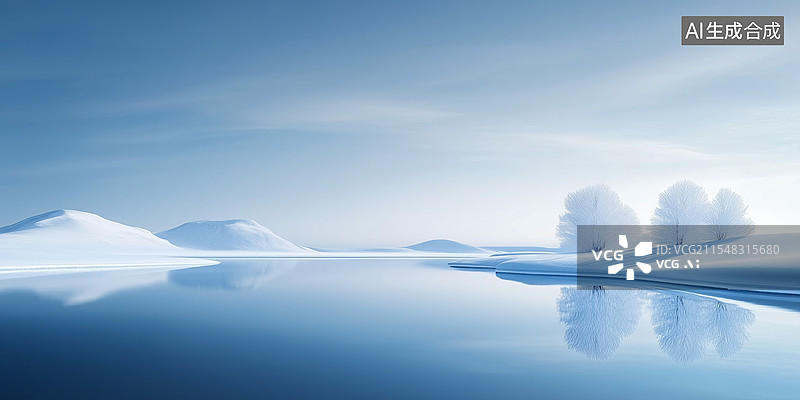 【AI数字艺术】纯净冰雪世界图片素材