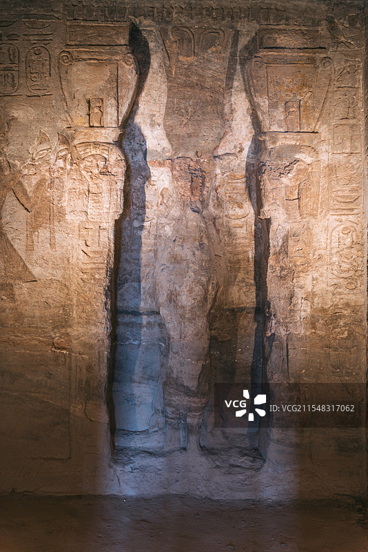 埃及哈索尔神庙内部图片素材
