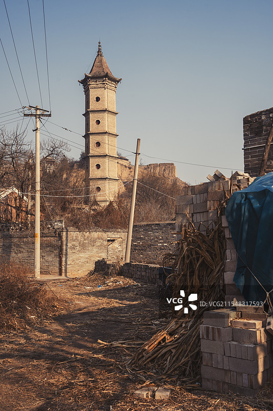 陕西韩城党家村文星阁图片素材