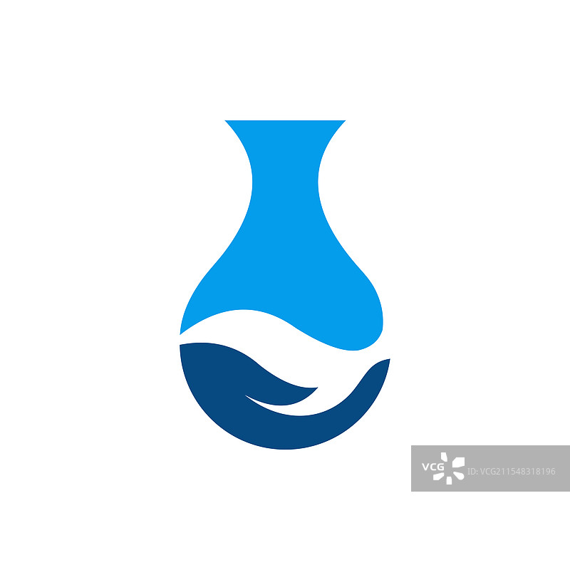 手握花朵通行证标志概念图片素材