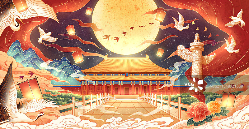 国风城市北京故宫建筑图片素材
