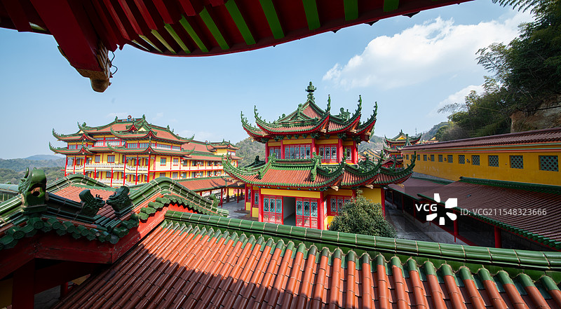 绍兴秀峰寺建筑群上虞秀峰寺寺院图片素材