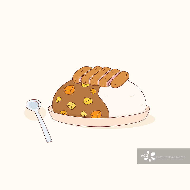 牛肉日式咖喱饭图片素材