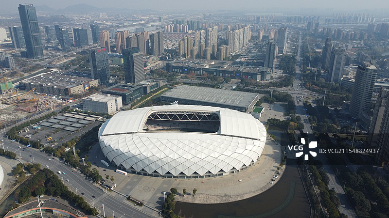 航拍体育馆图片素材