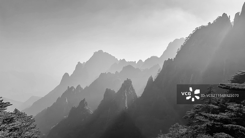 水墨黄山图片素材