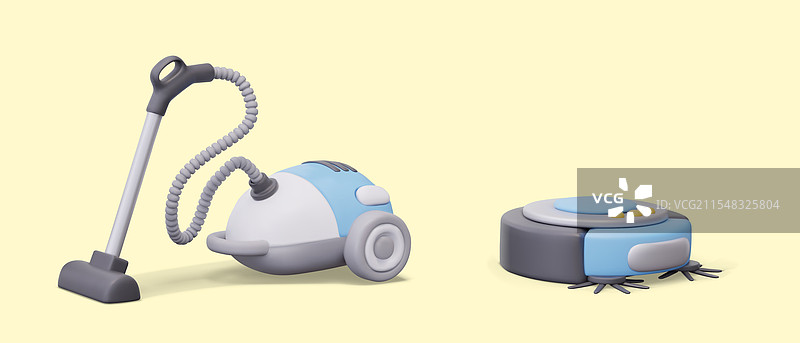 真实的长刷机器人吸尘器图片素材