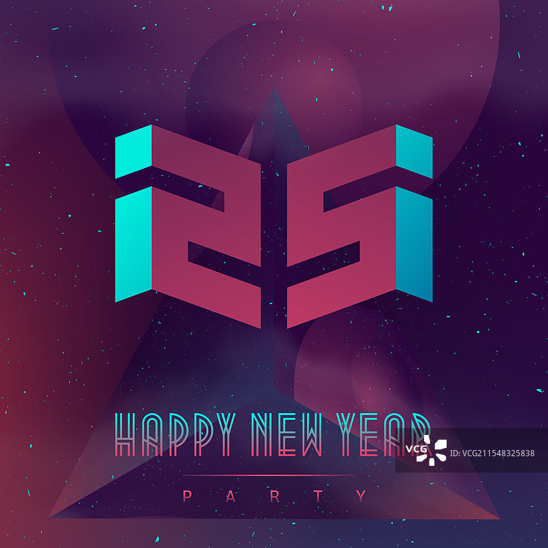 以25为主题的未来主义太空场景图片素材