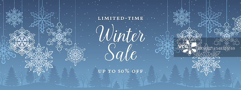 冬季促销横幅设计图片素材