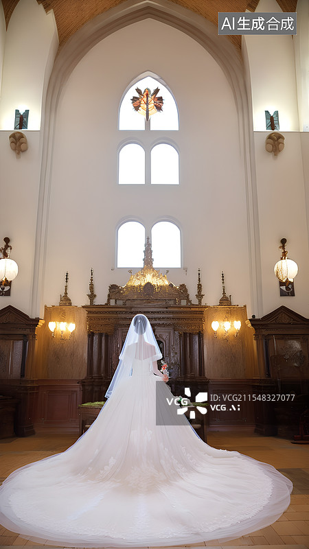 【AI数字艺术】教堂婚礼图片素材