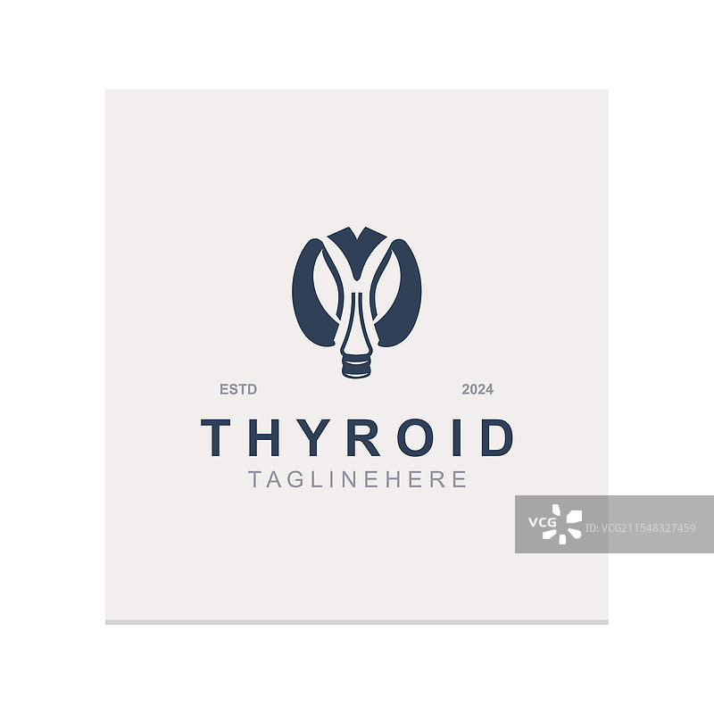 人类内分泌系统的甲状腺结构图片素材