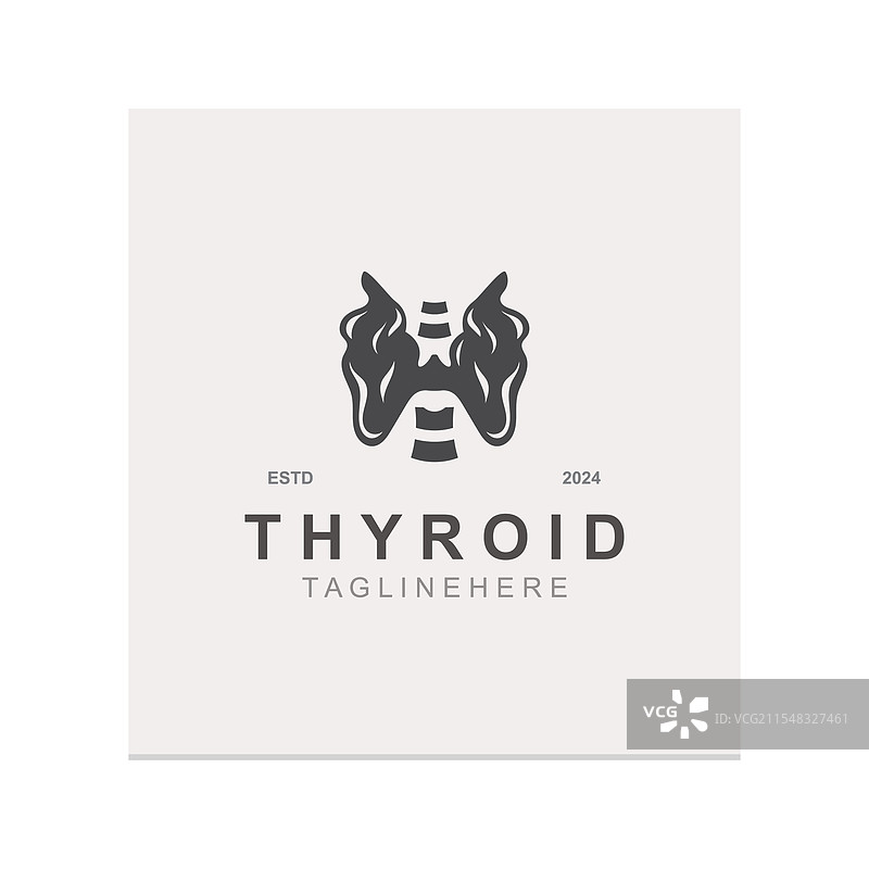 人类内分泌系统的甲状腺结构图片素材