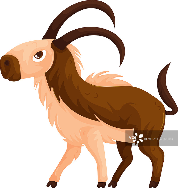 棕色和米色的顽皮卡通形象图片素材