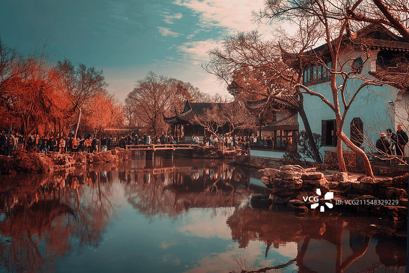 苏州拙政园公园图片素材