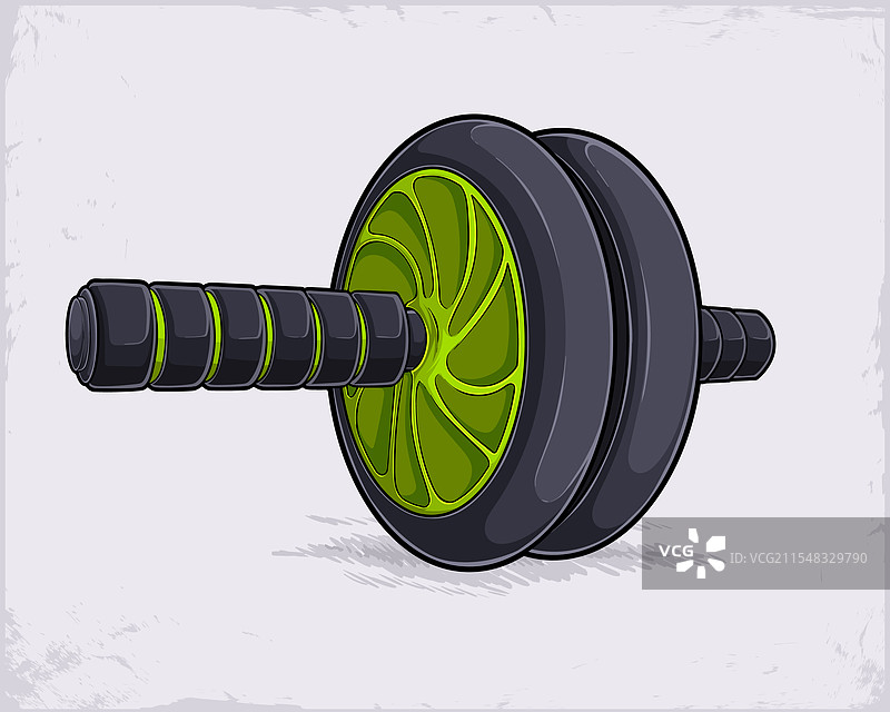 手绘的健身房腹肌轮图片素材