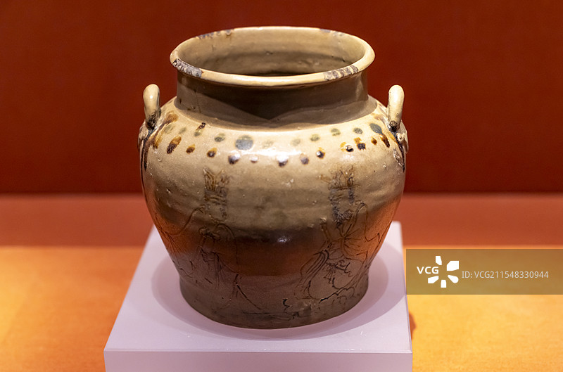 “竹林七贤”瓷罐 湖南博物院图片素材