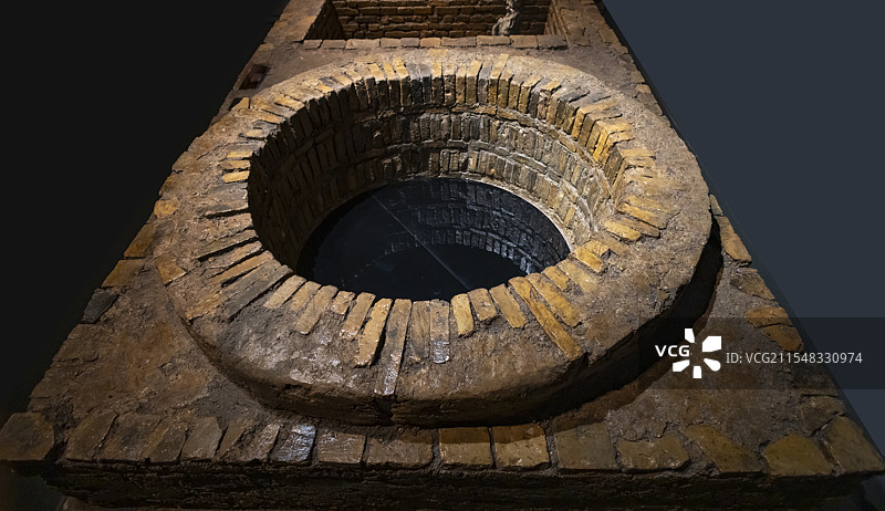 唐砖壁井 2012年长沙东牌楼古城遗址截取 湖南博物院图片素材