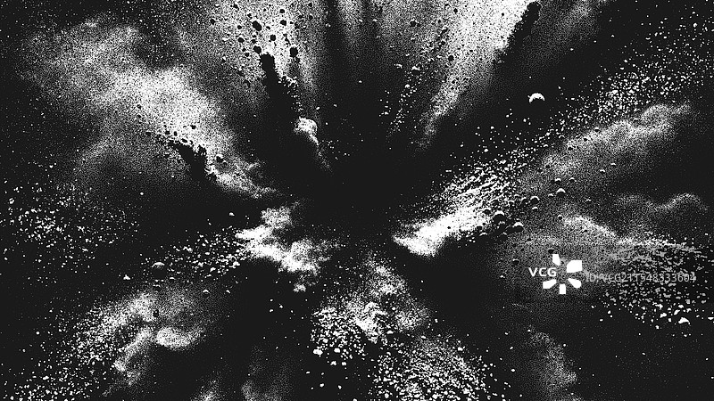 尘埃爆炸粒子点彩画法图片素材
