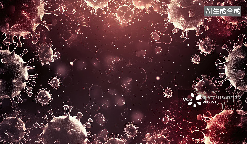 【AI数字艺术】产生病变的癌细胞图片素材