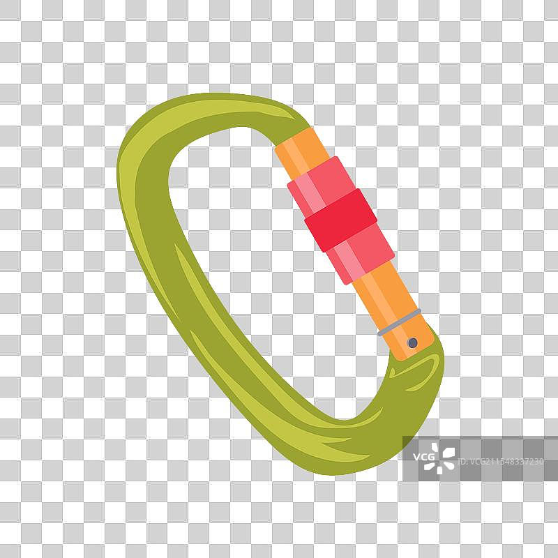 平面设计中的绿色登山扣攀岩图片素材