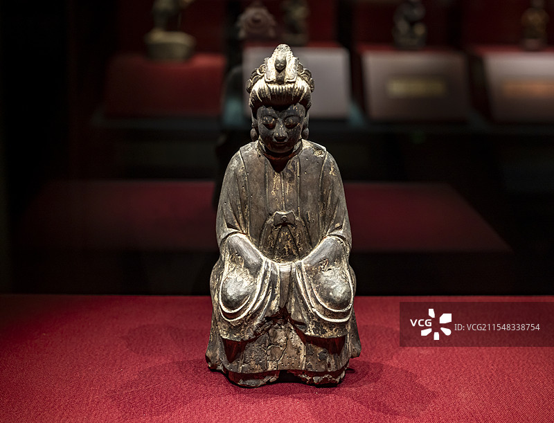 祖婆丁氏法仙像和发愿文 武冈 清康熙五十八年 湖南博物院图片素材