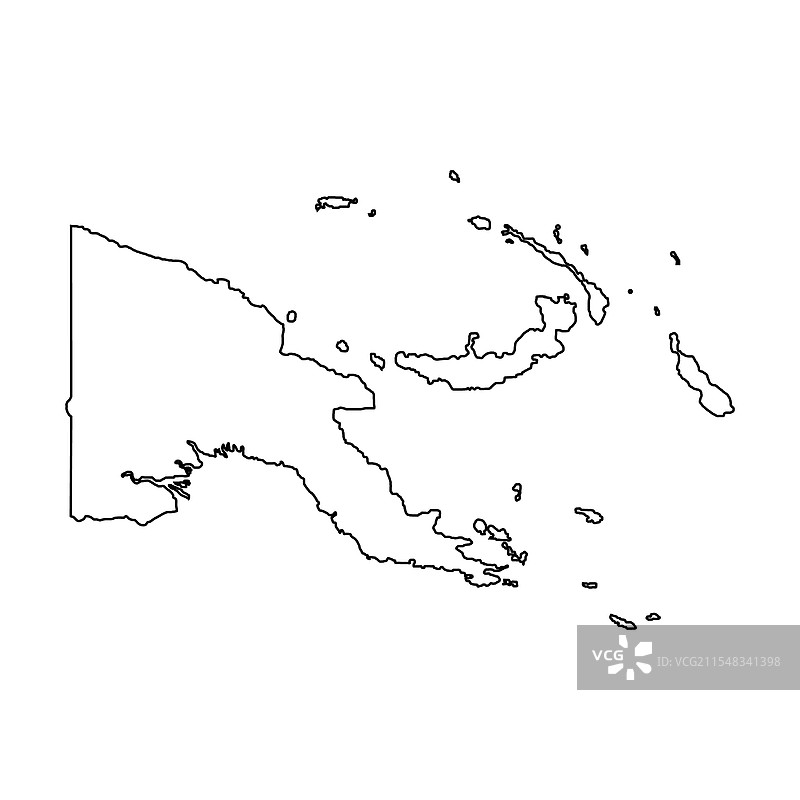 巴布亚新几内亚地图图标图片素材