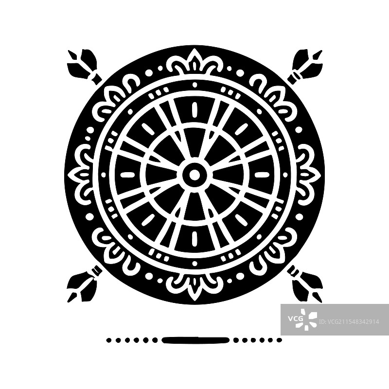 飞镖靶中心的飞镖轮廓图，适合体育运动使用图片素材