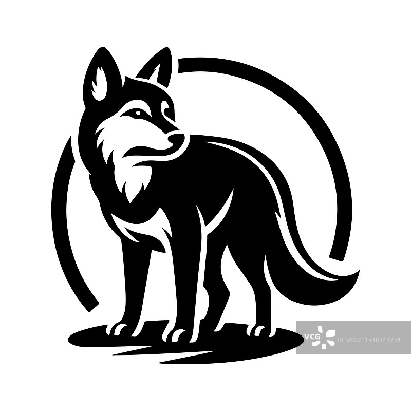 时尚的丁狗剪影，适用于创意项目图片素材