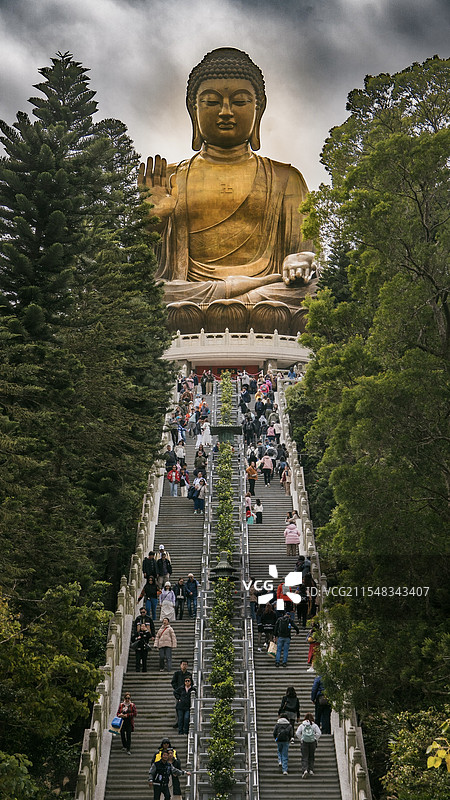 香港天坛大佛：云端之上的智慧与慈悲图片素材