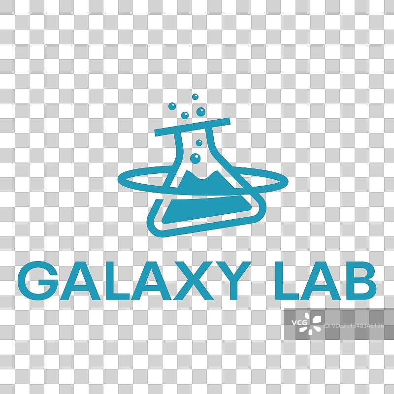 银河实验室扁平极简风格标志设计图片素材
