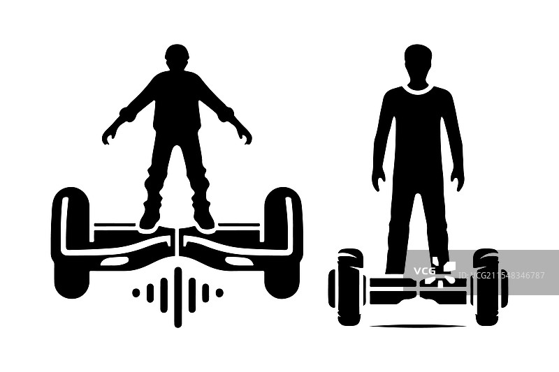 下载时尚的滑板车轮廓图图片素材