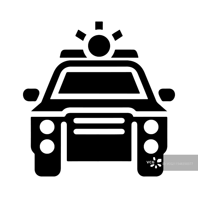 警车轮廓，适合法律主题图片素材