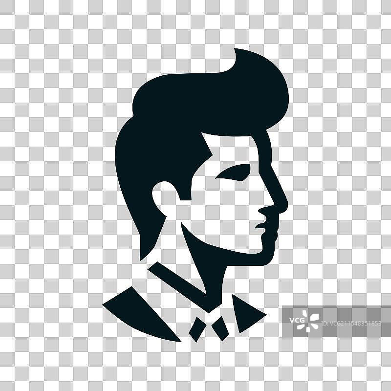 男人的侧面头像图片素材