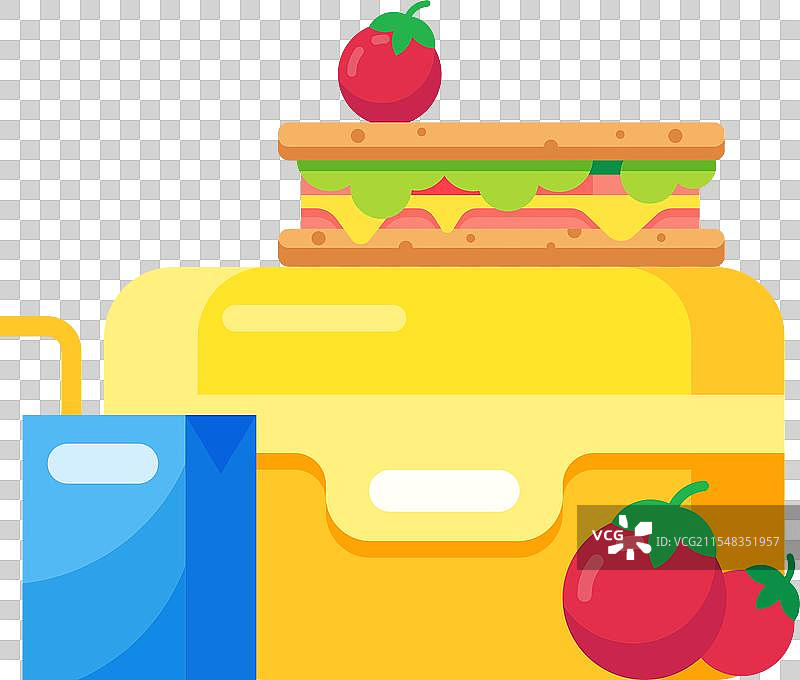 享受一顿色彩缤纷的营养学校午餐图片素材