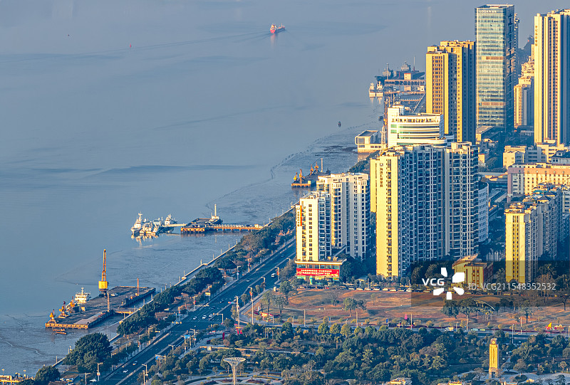 汕头海滨路 海滨长廊公园 海逸汇景豪庭 汕头老城区 汕头市金平区 牛田洋快速通道图片素材