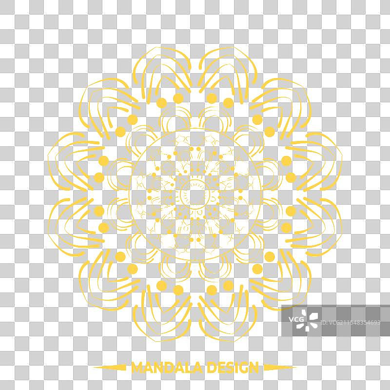 漂亮的曼陀罗设计模板，令人愉悦。图片素材