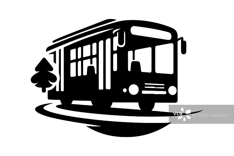 高质量的无轨电车剪影用于印刷和图片素材