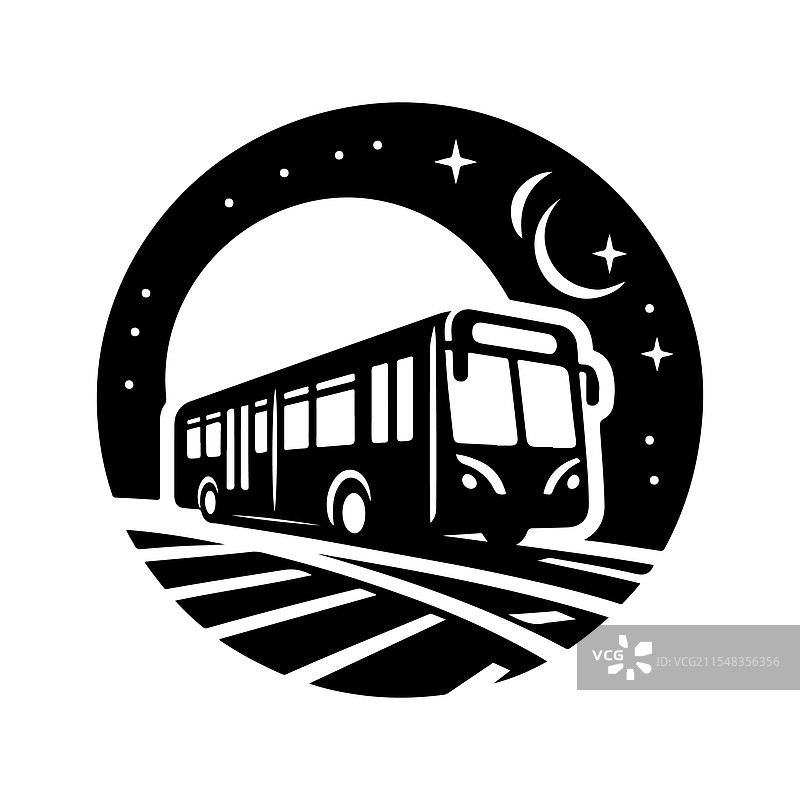 高质量的无轨电车轮廓图用于印刷和图片素材