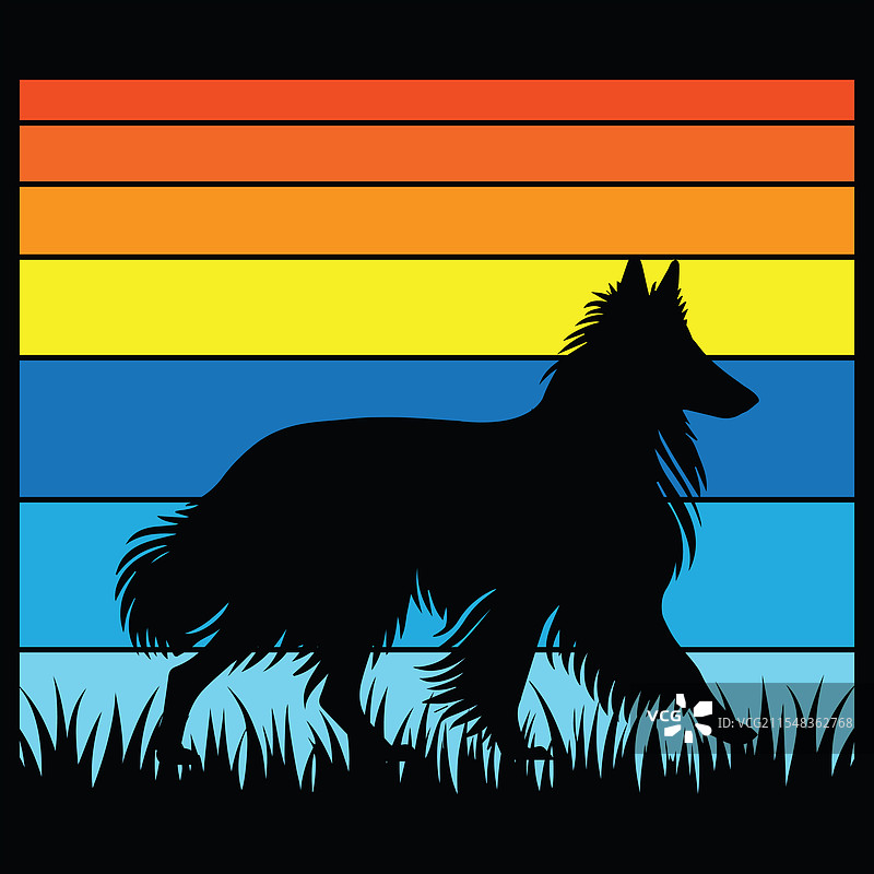 比利时牧羊犬复古风格图片素材