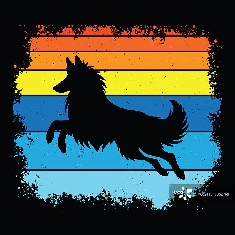 比利时牧羊犬 复古风格图片素材