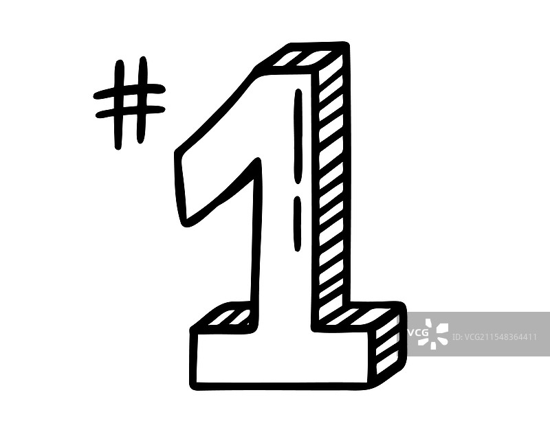 第一名获胜者或第一名涂鸦手图片素材