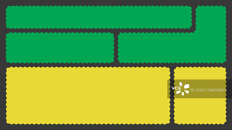 扇贝边框模板便当拼贴网格图片素材