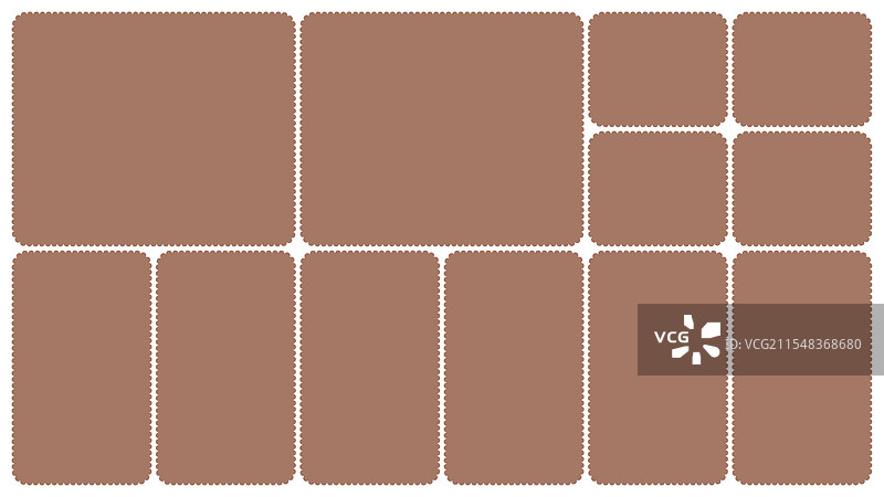 扇贝边框模板便当拼贴网格图片素材