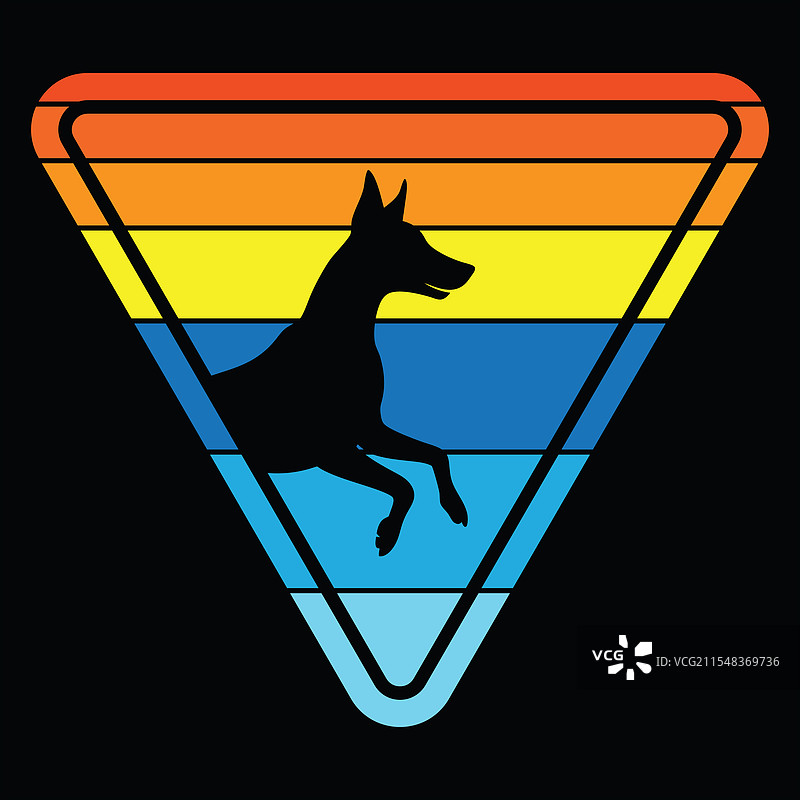 复古德国短毛犬图片素材