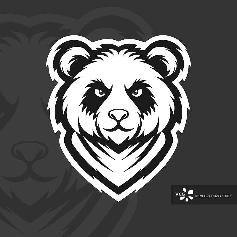 愤怒的熊猫吉祥物电子竞技图片素材