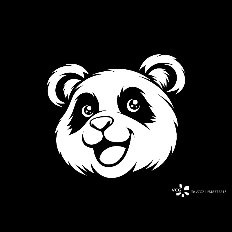 快乐熊猫吉祥物设计标志图片素材