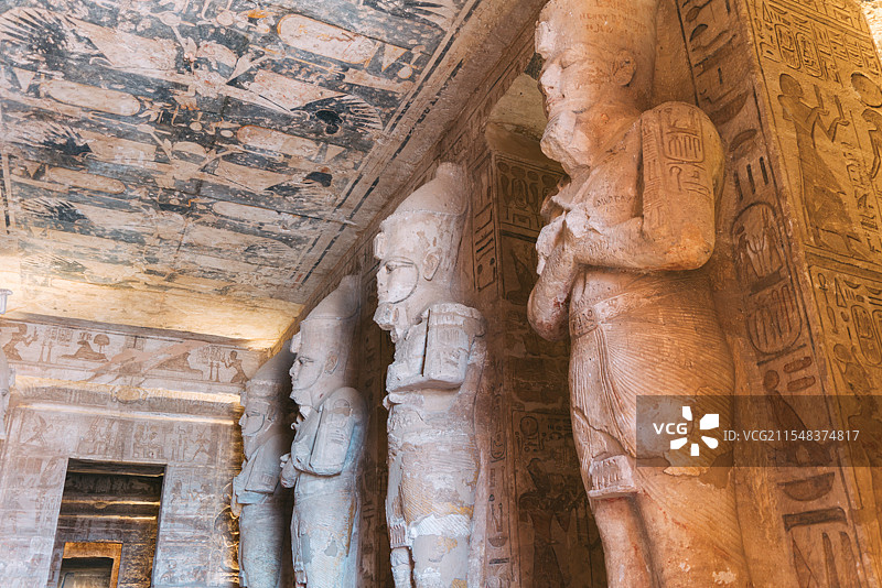 古埃及阿布辛贝神庙多柱厅图片素材