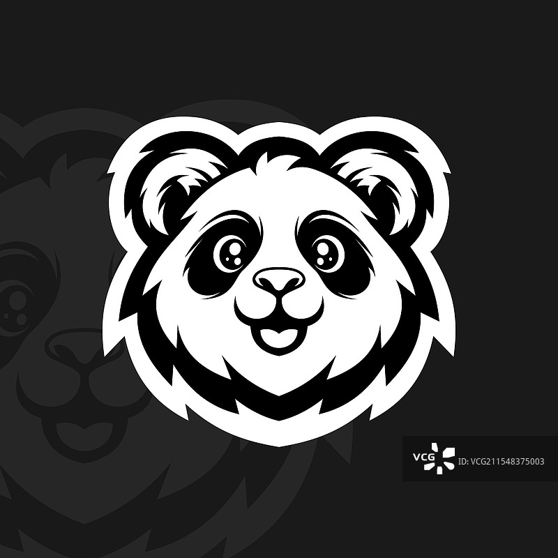 熊猫面具电子竞技标志图片素材