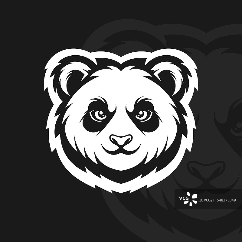 熊猫头吉祥物设计电子竞技图片素材